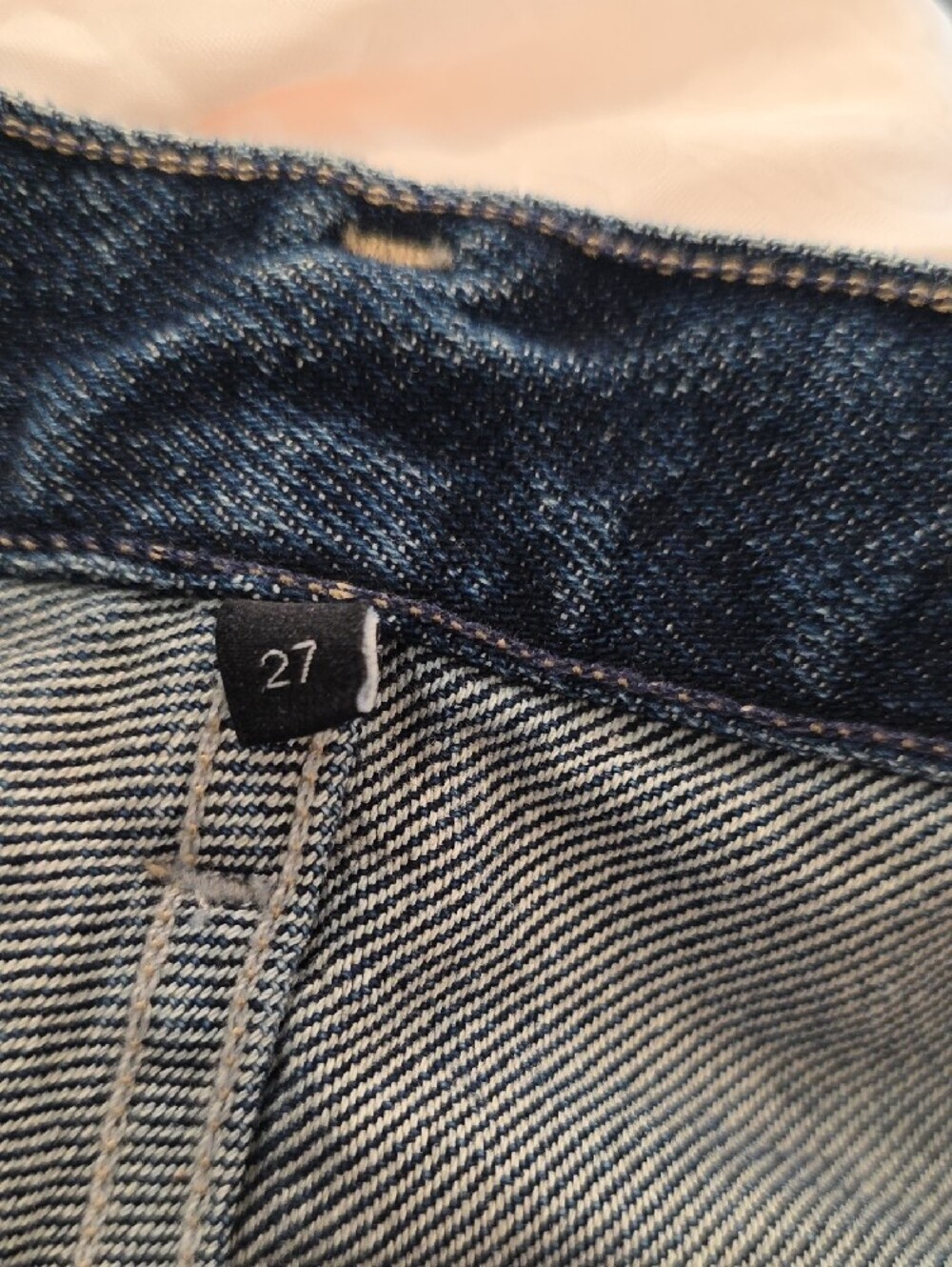 NEW RARE $395 GOLDSIGN THE PALMER WIDE LEG DENIM JEANS IN DK BLUE SIZE 27 - Picture 13 of 15